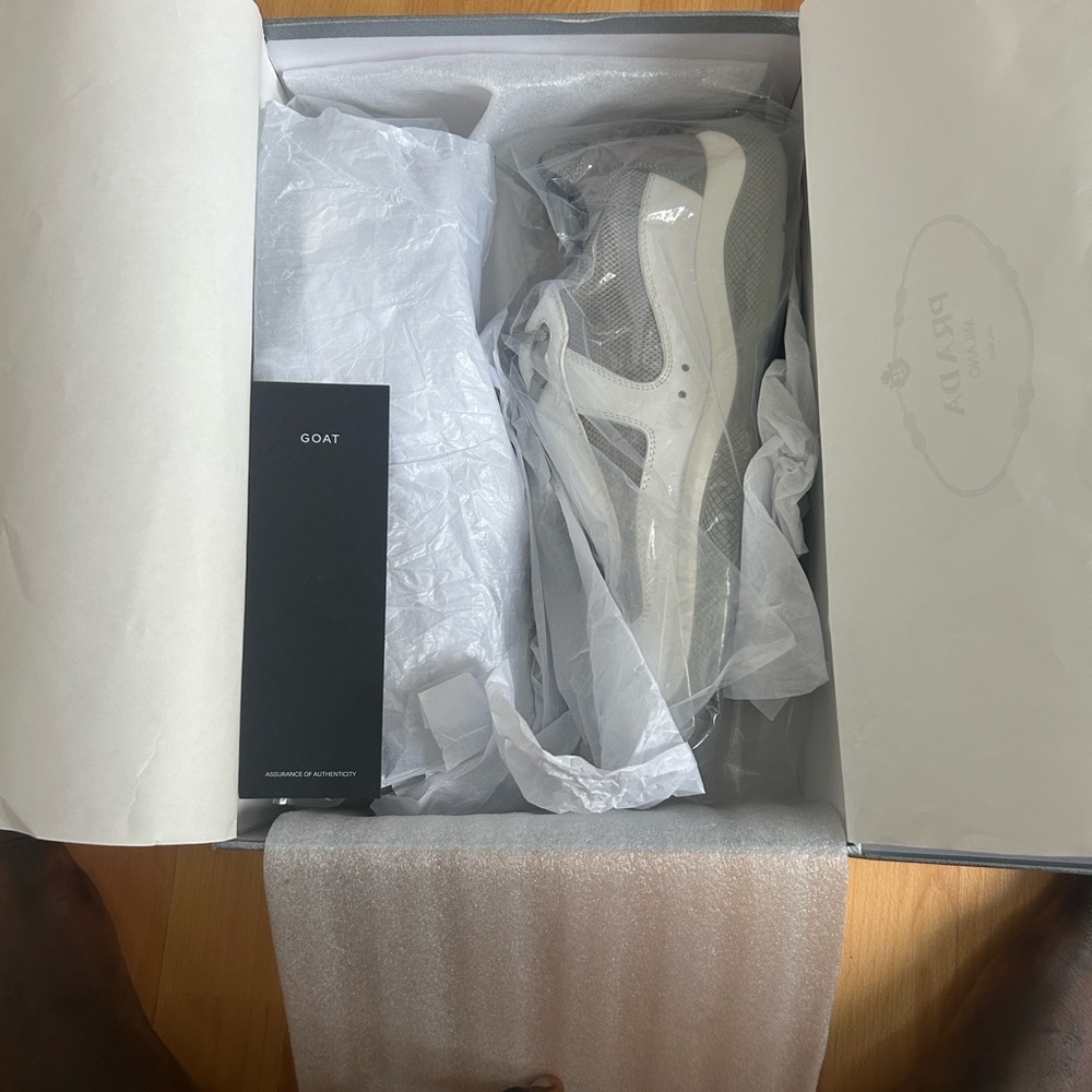 Prada Gray and White Sneakers
New